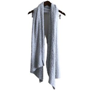Little Burgundy Comfy Soft Knit Stretchy Long Wrap Neck Winter Scarf Grey